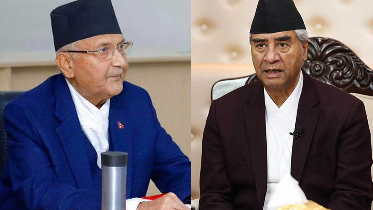 राष्ट्रपति निर्वाचनमा पौडेललाई भोट माग्दै देउवाले पठाए ओलीलाई पत्र